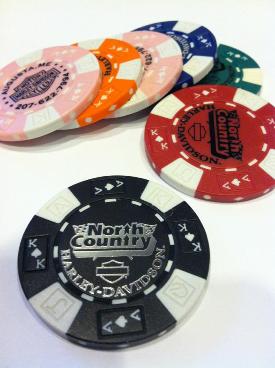 North Country Powersports poker coins.